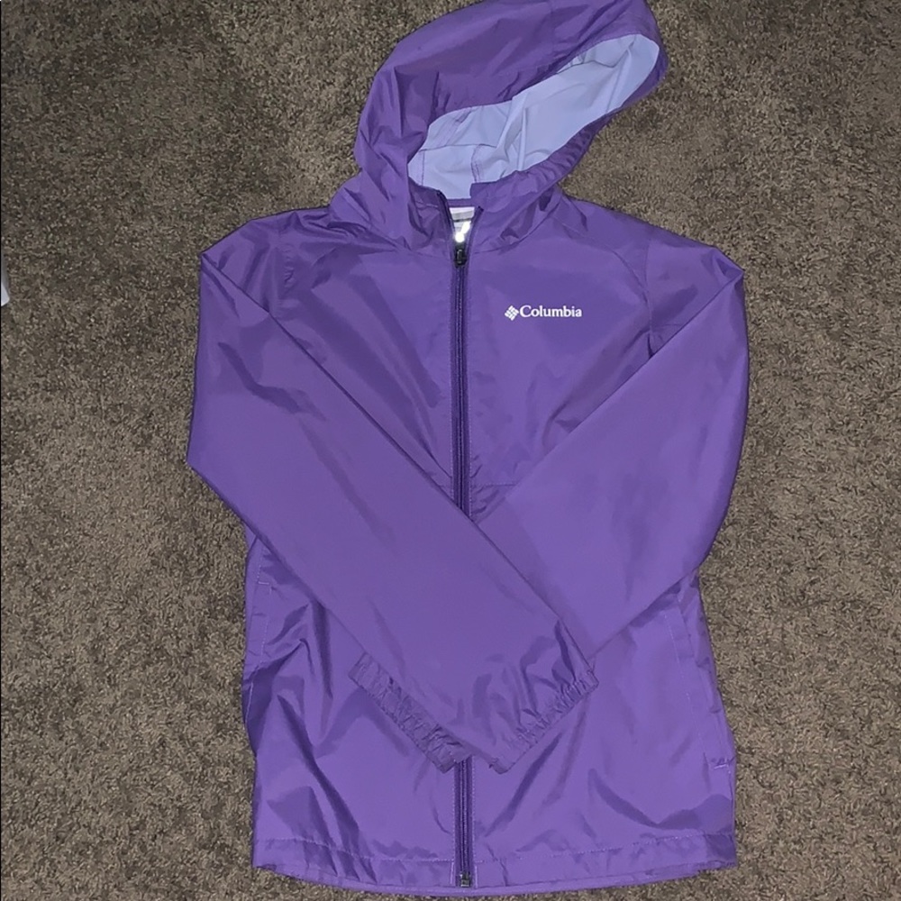 Girls Columbia Lightweight Rain Jacket 💜